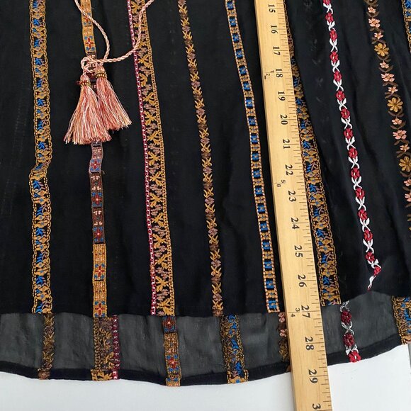 Sundance Black and Orange Bohemian Blouse - Picture 8 of 8